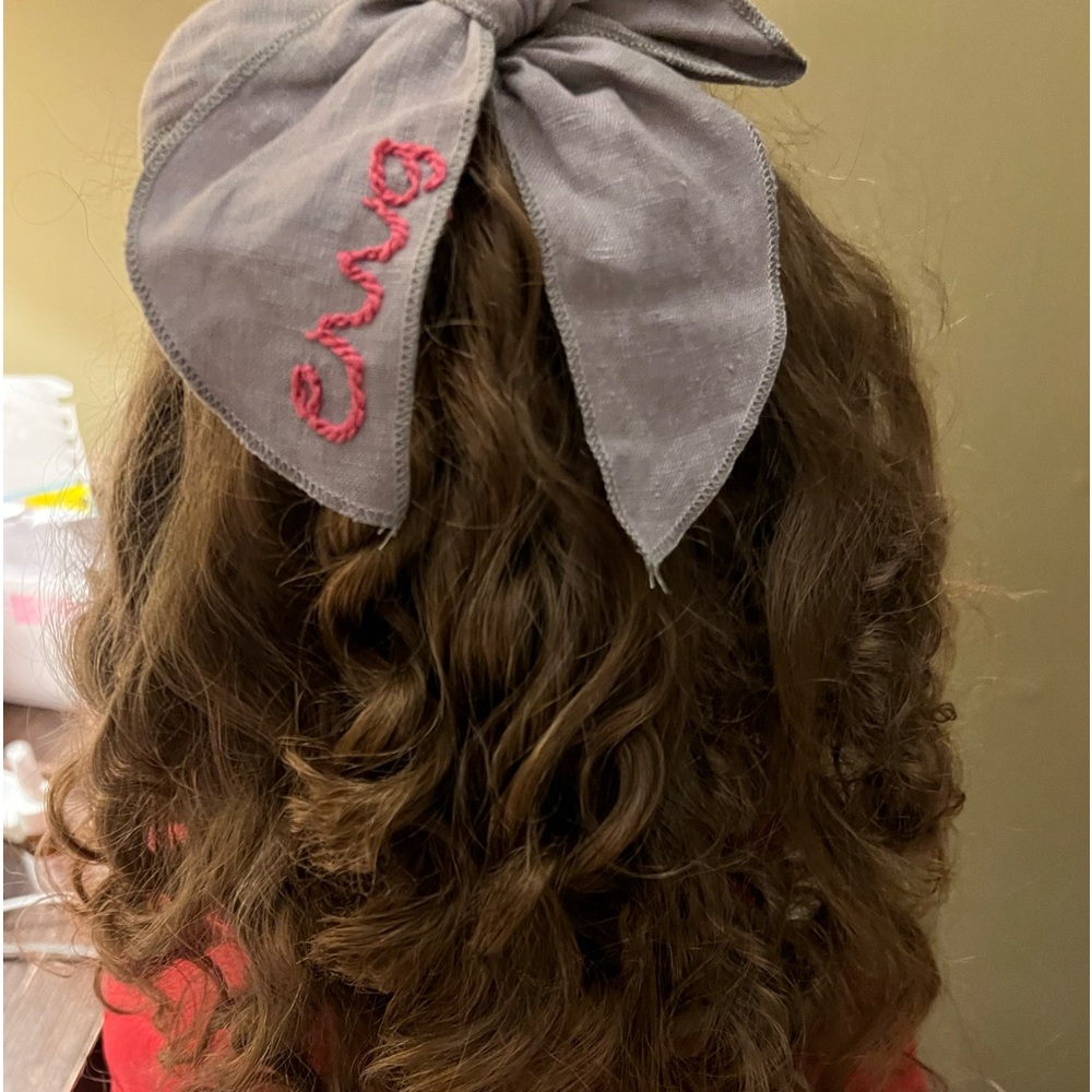 Hand Embroidered Hair Bows!